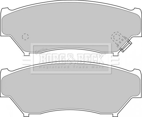 BORG & BECK Комплект тормозных колодок, дисковый тормоз BBP1184